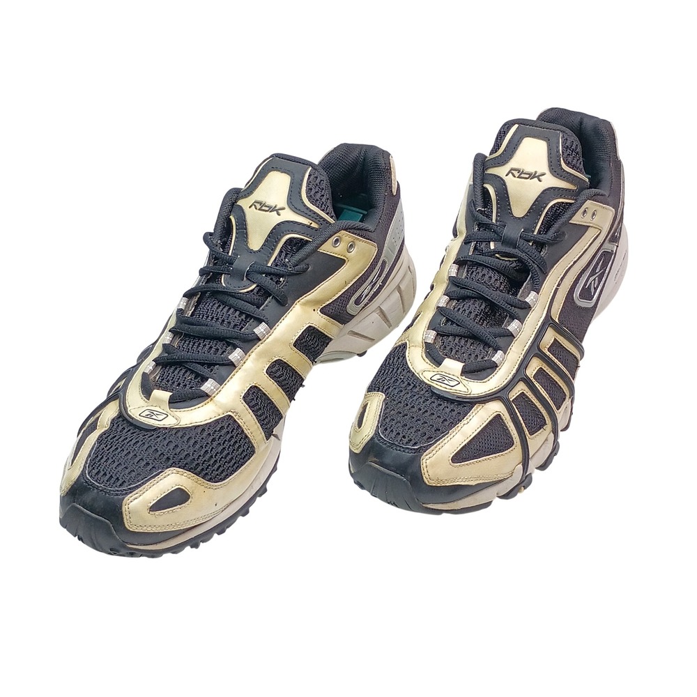 Reebok DMX Foam PlayDry Mens Size 14 Running Shoes Black Gold RB 801 PYE